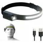 LED headlamp with IPX4 motion sensor USB-C 1200 mAh - black Фото num
