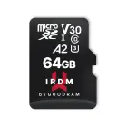 GOODRAM Memory MicroSD Card IRDM - 64GB with adapter UHS I U3 V30 A2 170MB/s Фото num