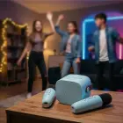 Blavec Portable Bluetooth Speaker WS-07 Karaoke Party - 5W with 2 microphones (WS07-2MBL) blue Фото num