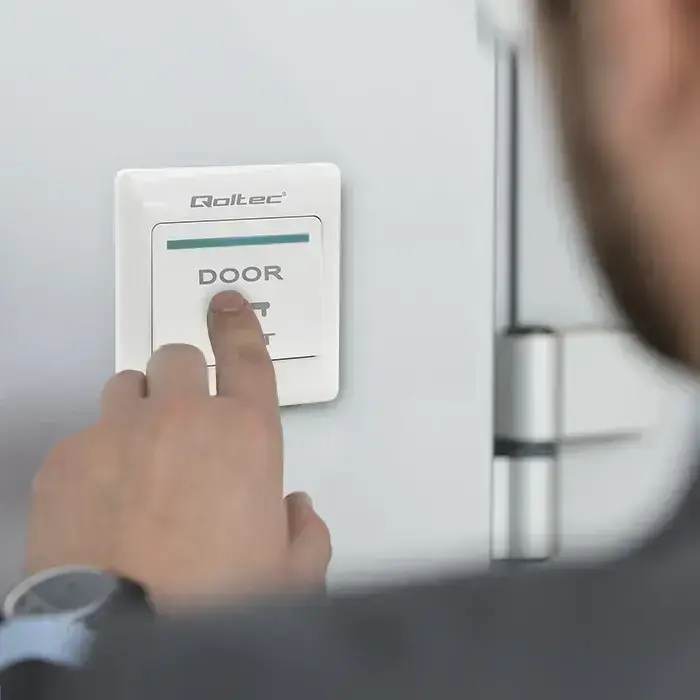 Qoltec Exit Button | white Photo