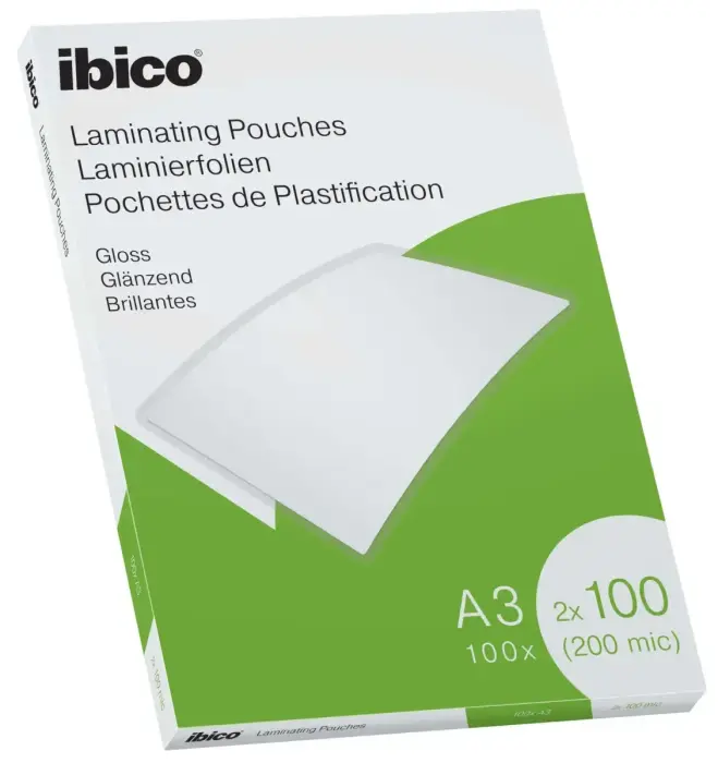 Laminēšanas kabatas Ibico, A3, 303x426 mm, 100 mik., 100 gab/iepak. Foto 1