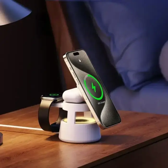 DUZZONA W23 5-in-1 Magnetic Wireless Charging Station with Bluetooth Speaker Фото num
