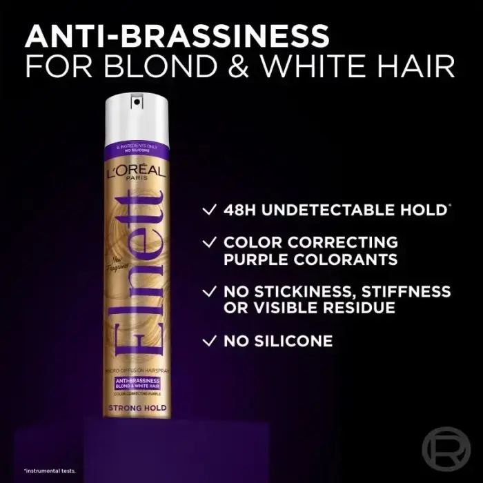 L´oréal Professionnel Elnett Anti-Brassiness Color Correction Micro-diffusion Hairspray for Blonde and White Hair - 300ml Foto 4