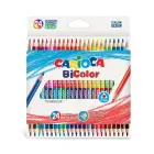 Krāsainie zīmuļi CARIOCA Bi-Color, trīsstūra formas, 24 krāsas Фото num
