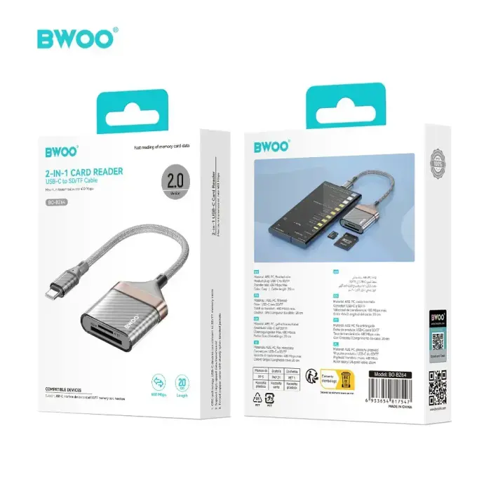 BWOO Adapter Type C to SD card / TF Card BZ64 Фото num