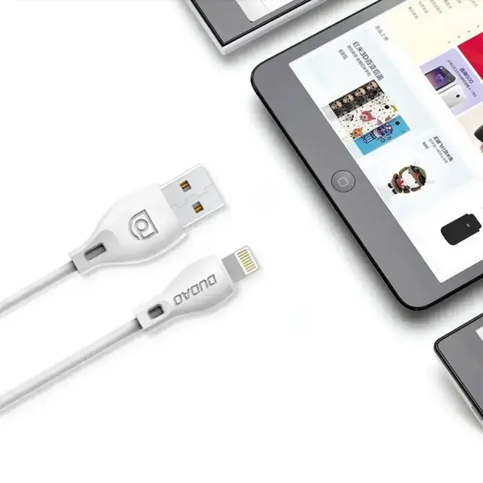Dudao L4M USB-A - MicroUSB 2.4 A Cable 1m - White Photo