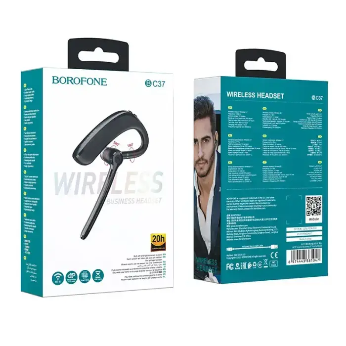 Borofone Bluetooth Headset BC37 Imperor Black Фото num