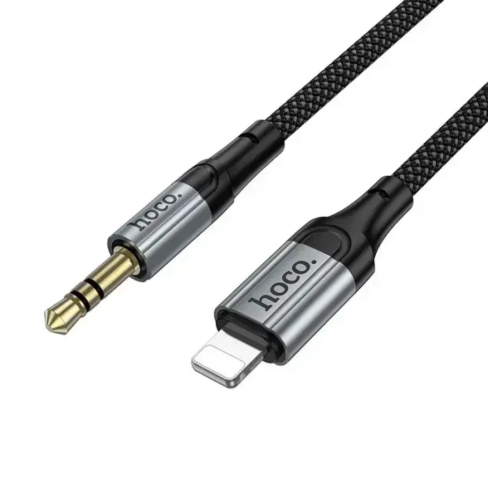 Cable AUX Jack 3,5 mm to Lightning Hoco 1,5 m UPA33A black Photo