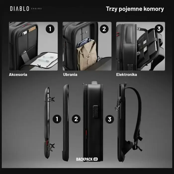 Multifunctional vacuum backpack Diablo Chairs Backpack Air black Photo