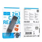 Card reader SD / TF Hoco USB A / USB C 3.0 metal gray Photo