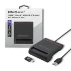 Qoltec Smart ID chip card reader SCR-0642|USB 2.0 + USB-C Adapter Foto 1