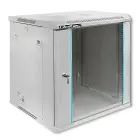 Qoltec RACK Cabinet 19" | 12U | 600 x 635 x 450 | Tempered doors | Hanging | Steel case | Lock | Grey Фото num