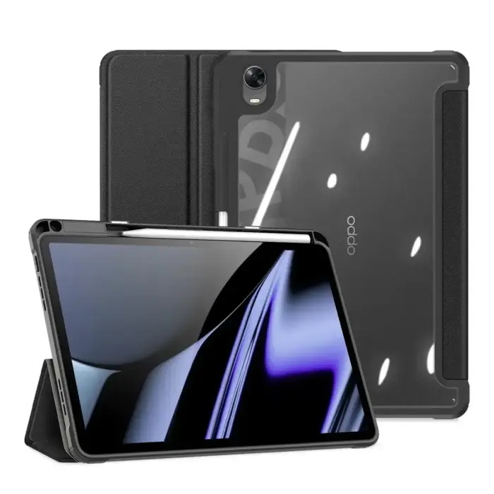 Dux Ducis Toby Armored Flip Smart Case for Oppo Pad with Stylus Holder Black Фото num