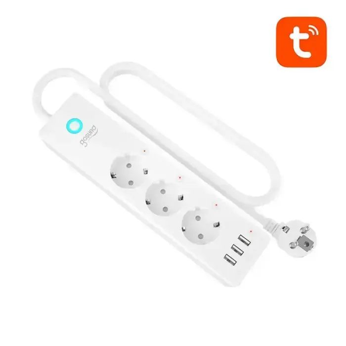 Gosund P1 PLUS smart WiFi power strip (3x AC schuko, 3x USB-A) Tuya Foto 3