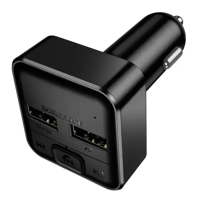Borofone Transmitter FM BC63 Selecto MP3, Bluetooth - 2xUSB - black Фото num