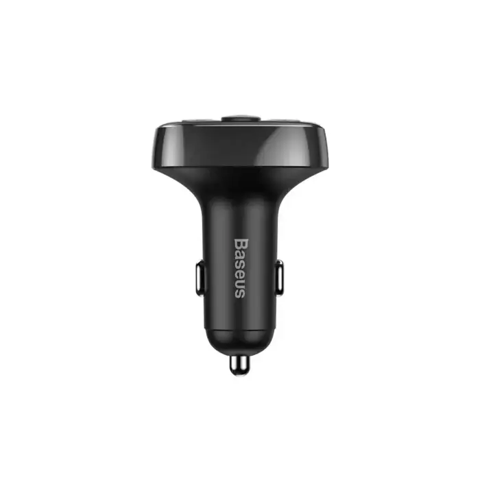 Baseus FM Transmitter T typed Bluetooth 2xUSB microSD (Black) Фото num