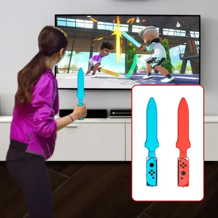 Nintendo Switch Sports 10-in-1 Family Accessory Pack - Red and Blue Photo