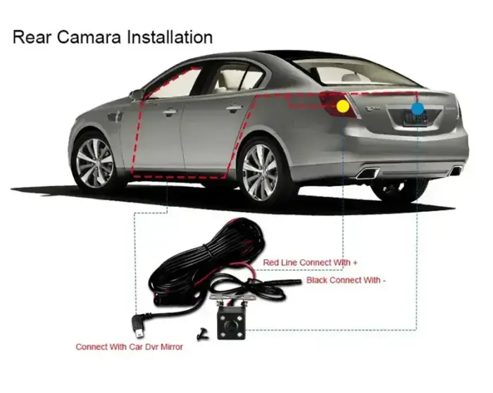 Car Dash Cam DVR-01 Mirror 4,0 inches + rear camera Photo