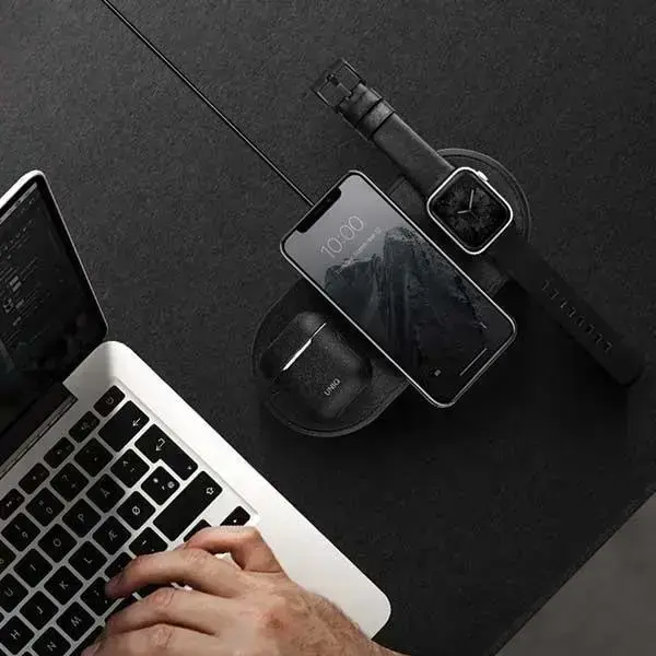 Uniq Order. induction Aereo 3in1 10W Fast charge black | charcoal black (LITHOS Collective) Фото num