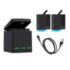 Telesin Box three-channel charger for GoPro Hero 5/6/7/8 + 2 batteries (GP-BNC-801) Фото num