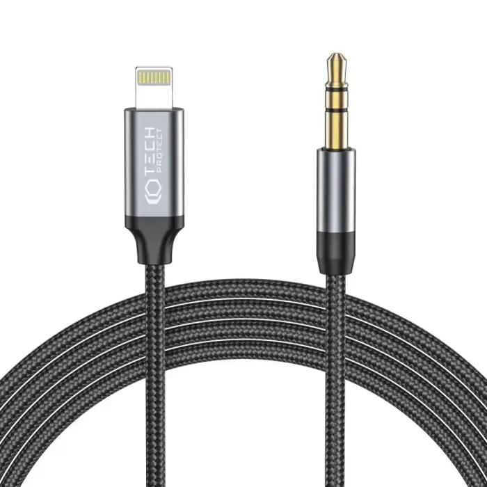 Tech-Protect UltraBoost audio Lightning | mini jack 3.5mm cable 1m - black Photo