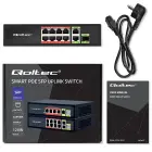 Qoltec FAST Ethernet PoE SWITCH 8x RJ45 PoE 2x RJ45 Uplink 1x SFP | 120W | 1000 Mb Photo