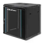 Qoltec RACK Cabinet 19 "| 12U | 600 x 635 x 600 | Tempered doors | Hanging | Steel case | Lock | Black Foto 7