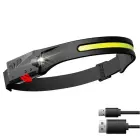 LED headlamp with IPX4 motion sensor USB-C 1200 mAh - black Фото num