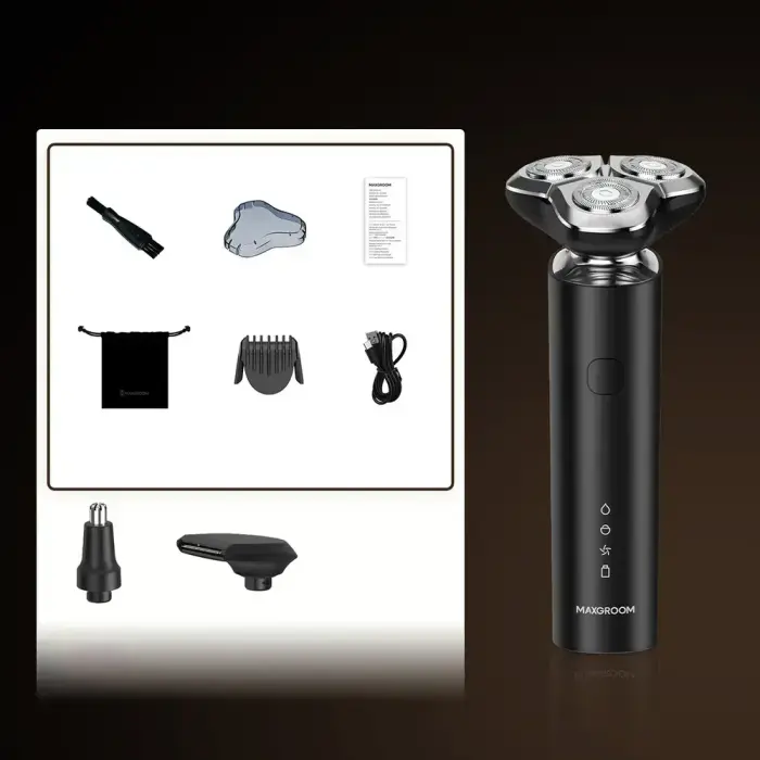 MAXGROOM M-8012 3-in-1 electric shaver - black Фото num