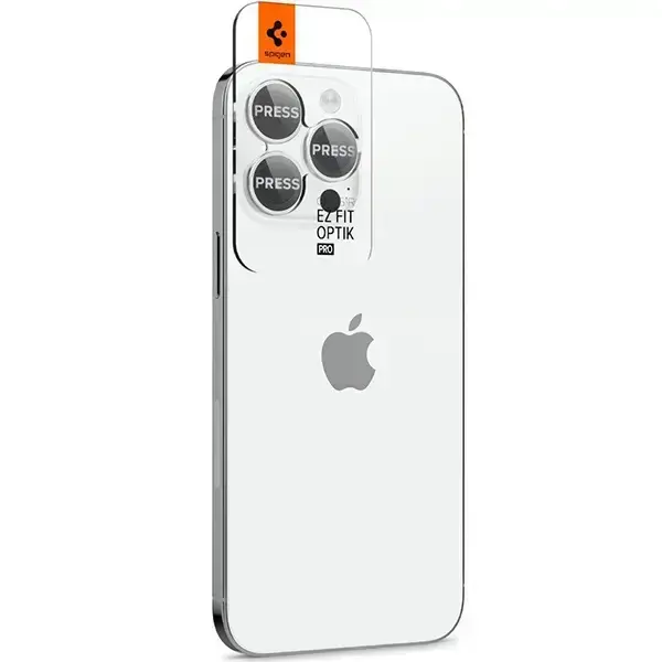 Spigen Optik.Tr Camera iPhone 14 Pro/14 Pro Max EZ FIT Lens 2szt./2pcs srebrny/silver AGL05599 Foto 2