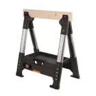 Wooden topped steak ROC Pro Gear Lumber Jack Sawhorse 71x69x82cm Photo