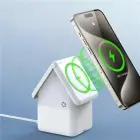 Duzzona W20 15W 4in1 inductive charger for iPhone | AirPods | Apple Watch with night lamp - white Фото num