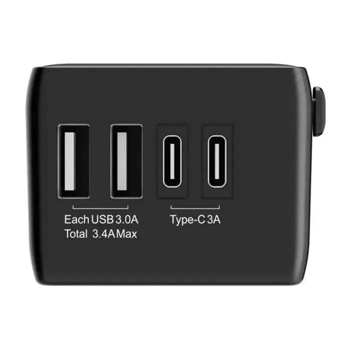 Blitzwolf BW-TA1 4-in-1 Travel Adapter 2xUSB + C + PD 20W Фото num