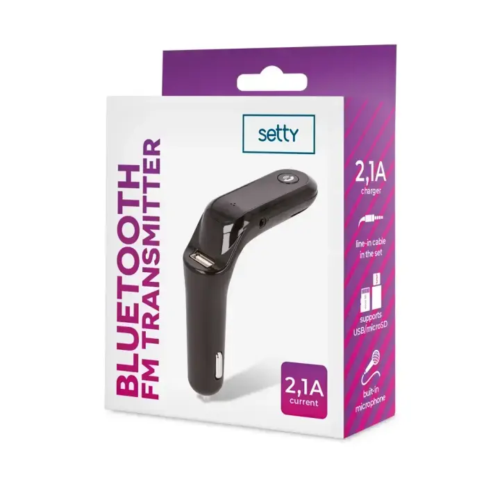 Передатчик Setty FM bluetooth TFM-02 Фото num