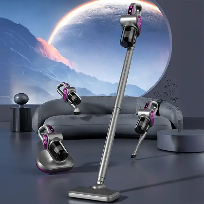 4-in-1 Vertical Handheld Vacuum Cleaner with Dust Mite Removal Brush - Gray Фото num