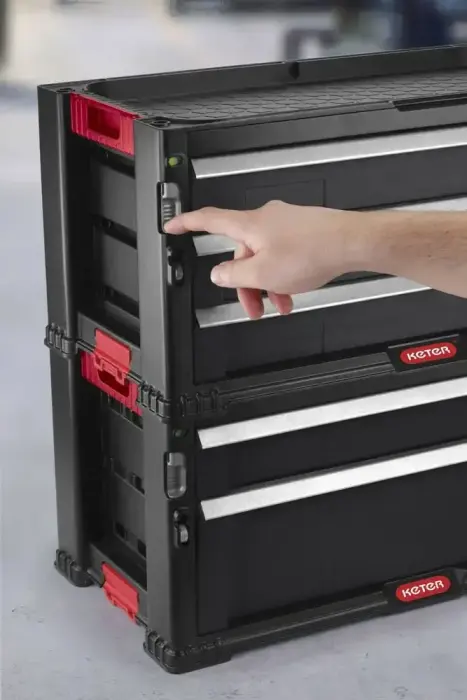 Instrumentu lāde ar 2 atviktnēm Drawers Tool Chest 56,2x28,9x26,2cm Foto 3
