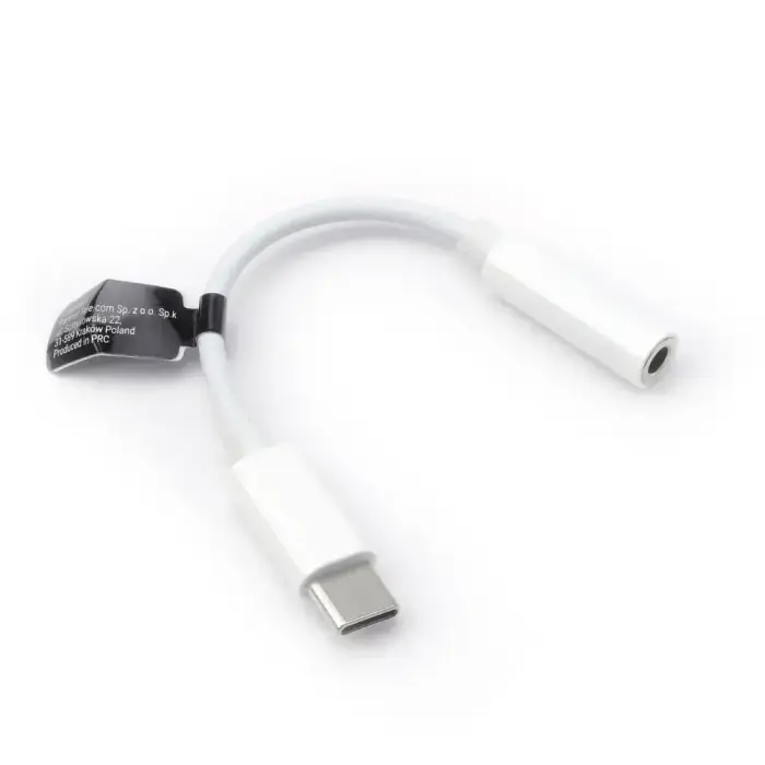 Adapter AUX Type C (male) to Jack 3,5 mm (female) BOX white Photo