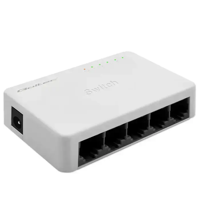Qoltec Network SWITCH | 5 x RJ45 port | 100Mbps | Fast Ethernet | LAN Photo