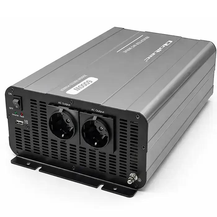 Qoltec MS Wave Voltage Converter | 12V to 230V | 3000/6000W | USB | Compatible with LiFePO4, GEL and AGM batteries Foto 7