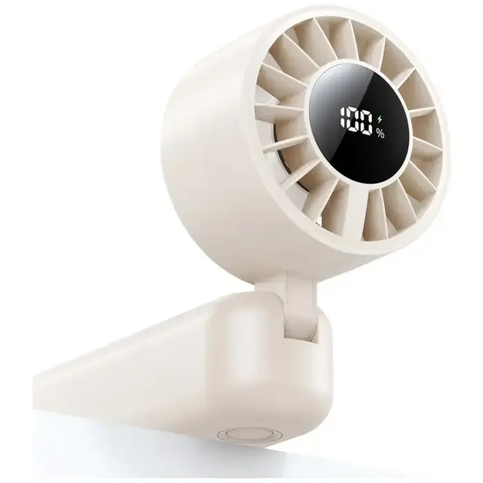 Hand fan USAMS Mini ZB352 1200mAh folding beige Фото num
