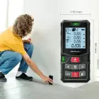 Qoltec High-Precision Laser Distance Meter with Bubble Level | LCD with backlight | 50m Foto 12