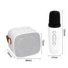 Blavec Portable Bluetooth Speaker WS-07 Karaoke Party - 5W with 2 microphones (WS07-2MW) white Фото num