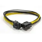 Barošanas kabelis PCI express 6+2-pin power 0.3m pagarinātājs Cablexpert (CC-PSU-84) Foto 1