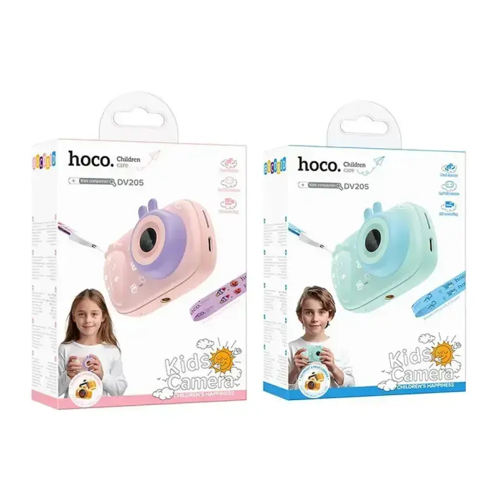 Digital kids camera with selfie function Hoco 1MP 2,0" HD Ready DV205 blue Foto 10