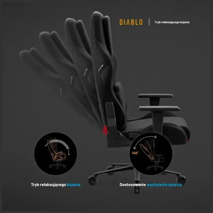 Gaming chair Diablo X-One PRIME Normal Size black Photo
