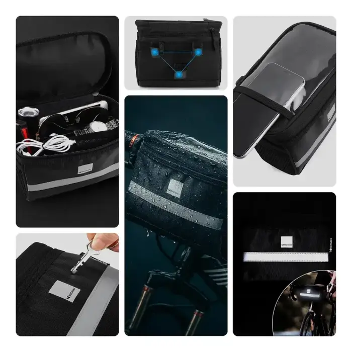 Wozinsky Bike Handlebar Bag with Phone Case 2L Black (WBB12BK) Foto 3