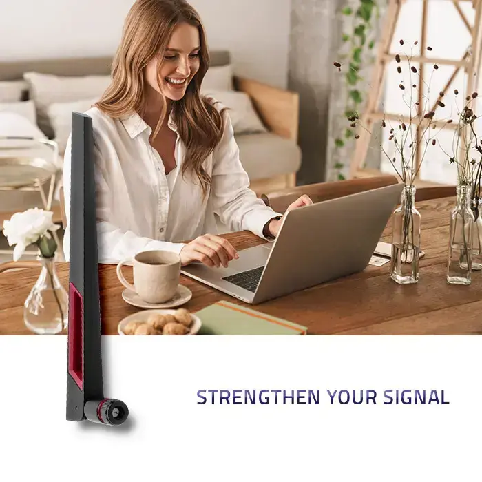 Qoltec Wi-Fi 2.4 / 5GHz antenna omnidirectional | 5dBi Photo