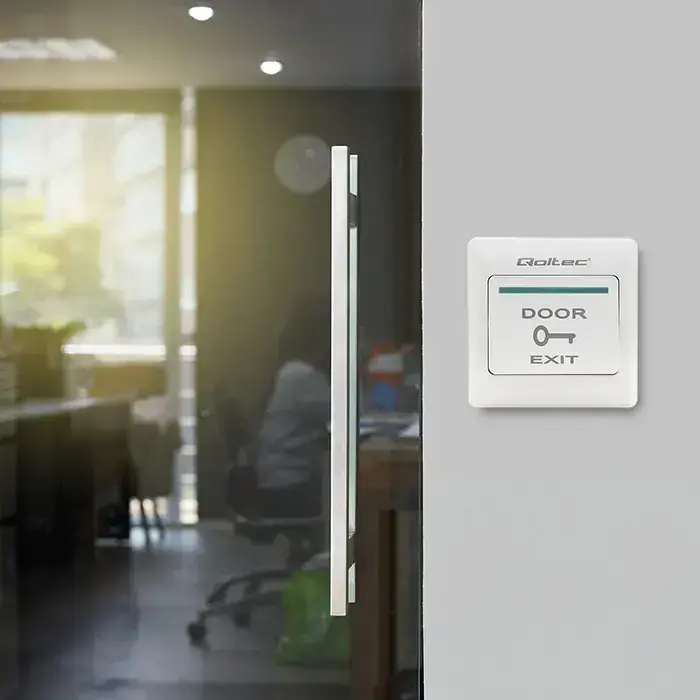 Qoltec Exit Button | white Photo