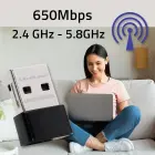 Qoltec Ultrafast Mini Wireless USB Wi-Fi Adapter | AC standard | 650Mbps Photo