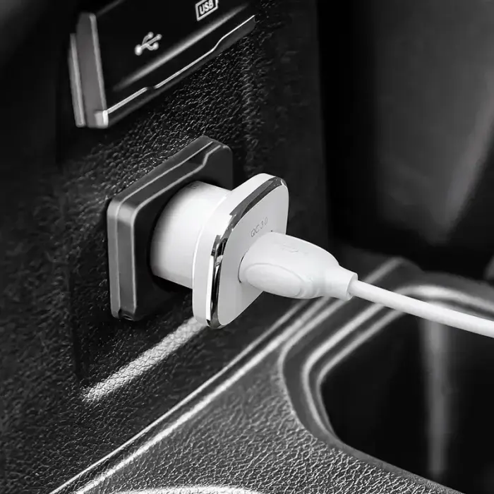 Зарядка для автомобиля Borofone BZ12A | 18W | QC | USB-A | белая Фото num